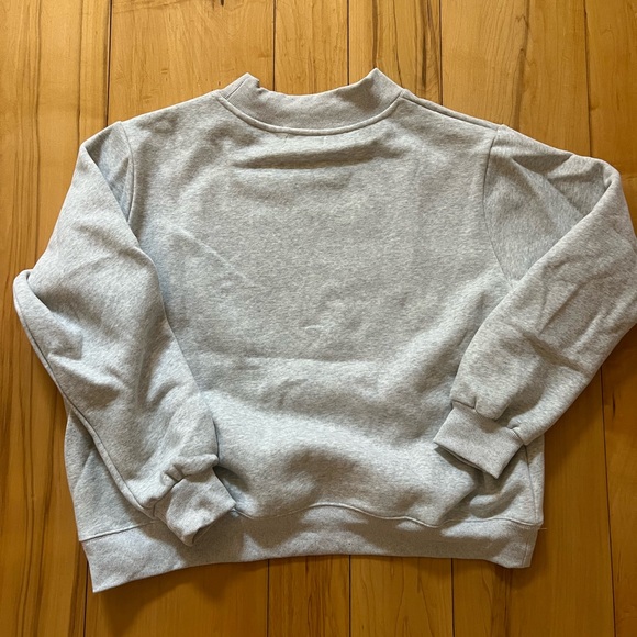 Parke Light Gray mock neck Varsity Sweatshirt - Picture 5 of 5